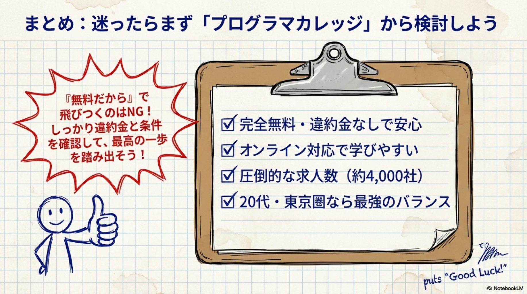 まとめ：迷ったらまず「プログラマカレッジ」から検討しよう