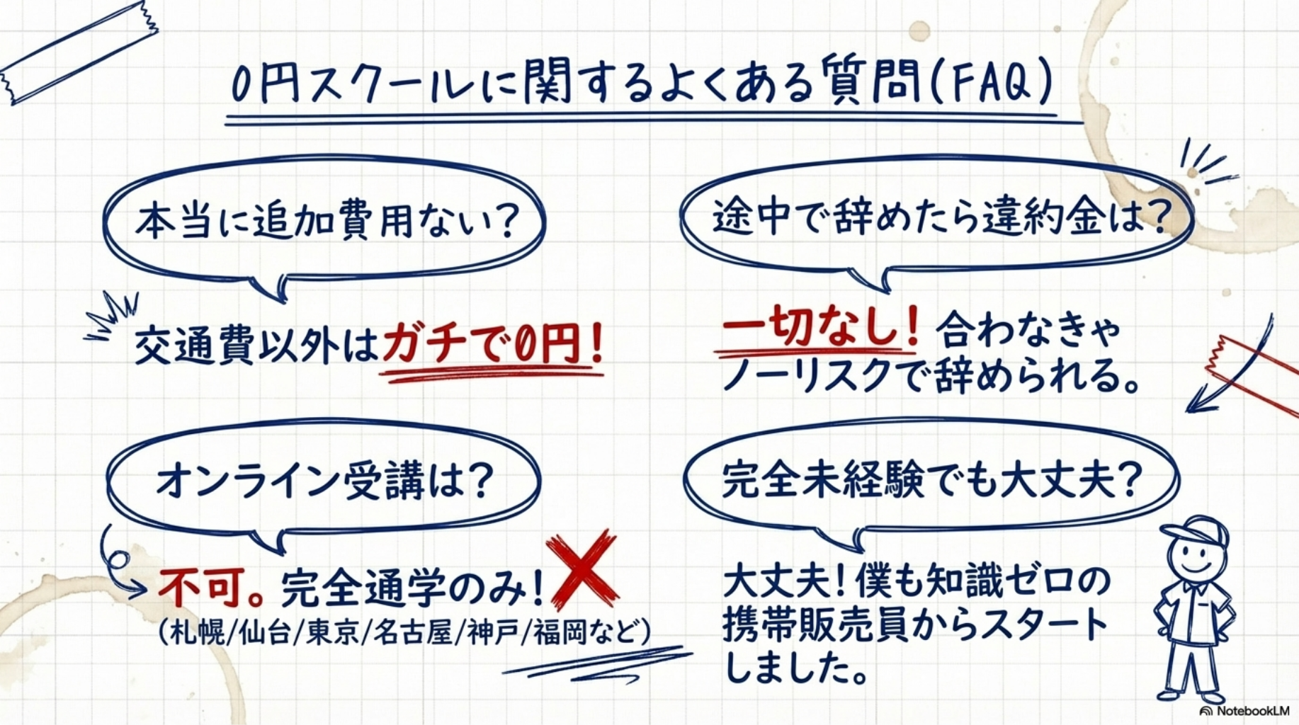 0円スクールに関するよくある質問（FAQ）