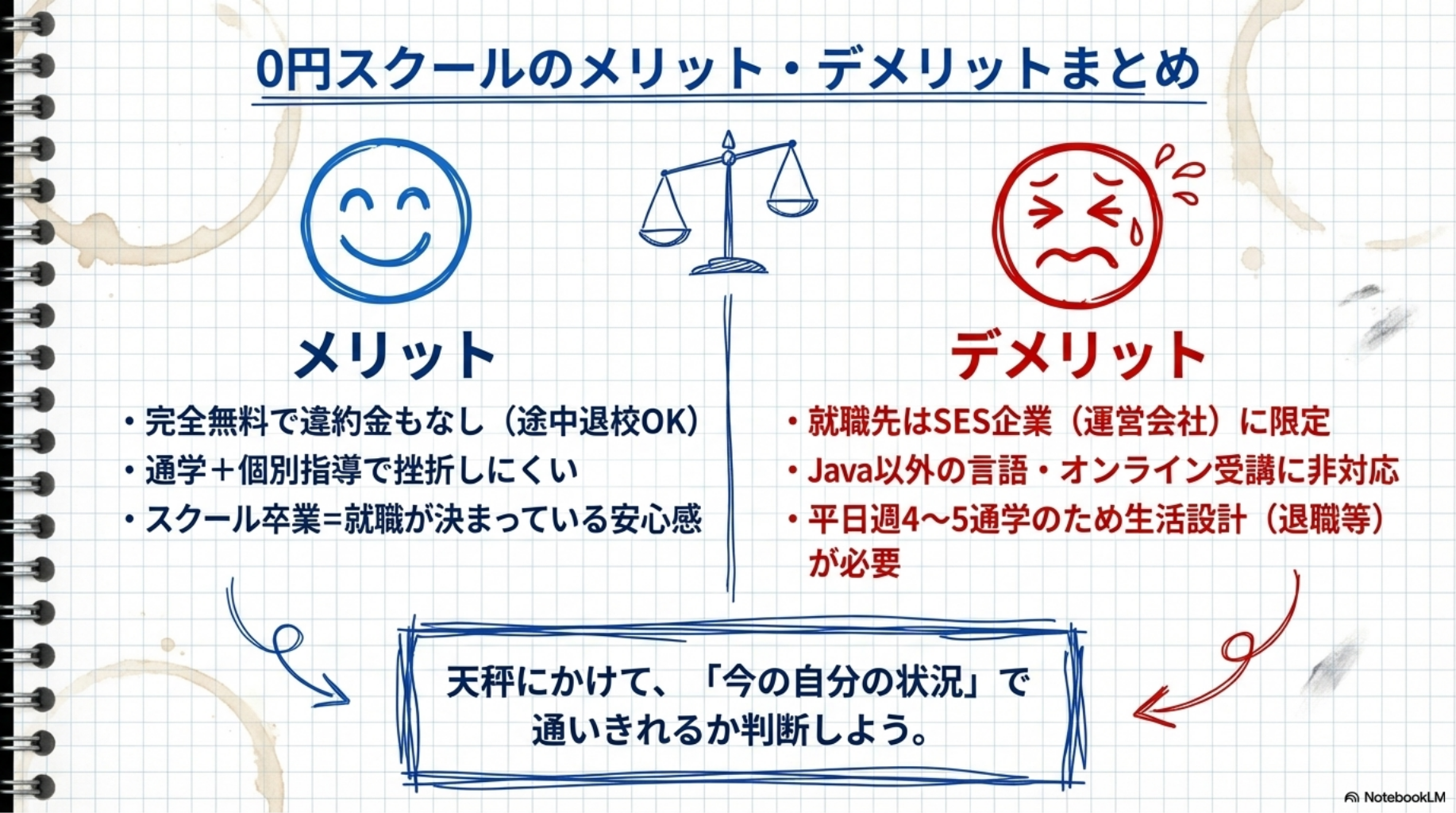 0円スクールのメリット・デメリットまとめ