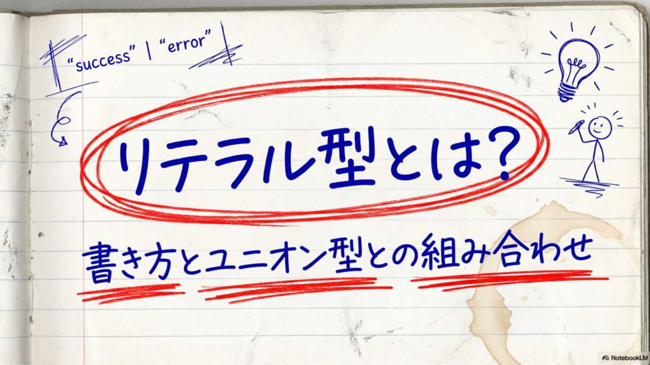 TypeScriptのリテラル型とは？書き方とユニオン型との組み合わせをやさしく解説