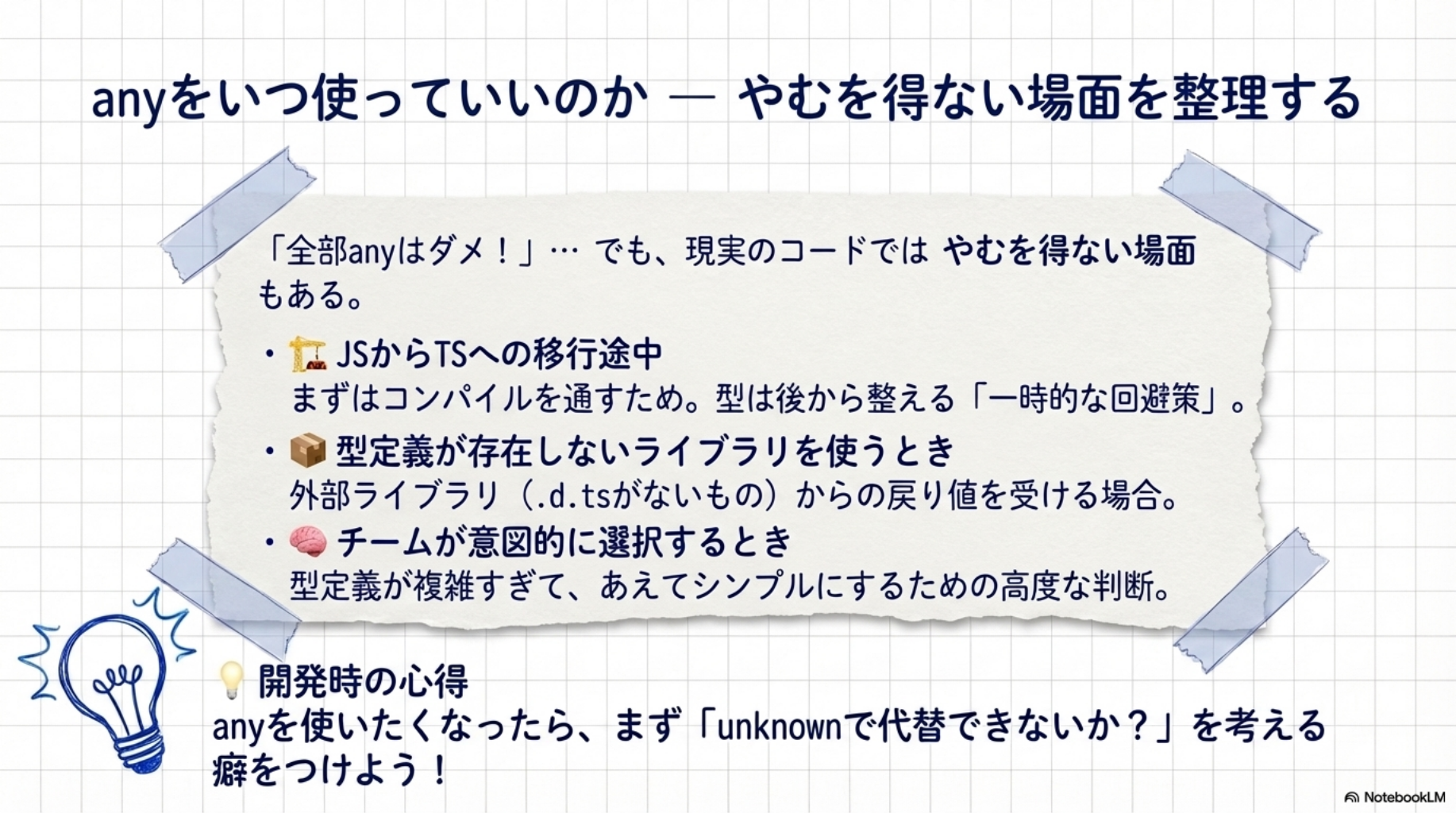 anyをいつ使っていいのか — やむを得ない場面を整理する