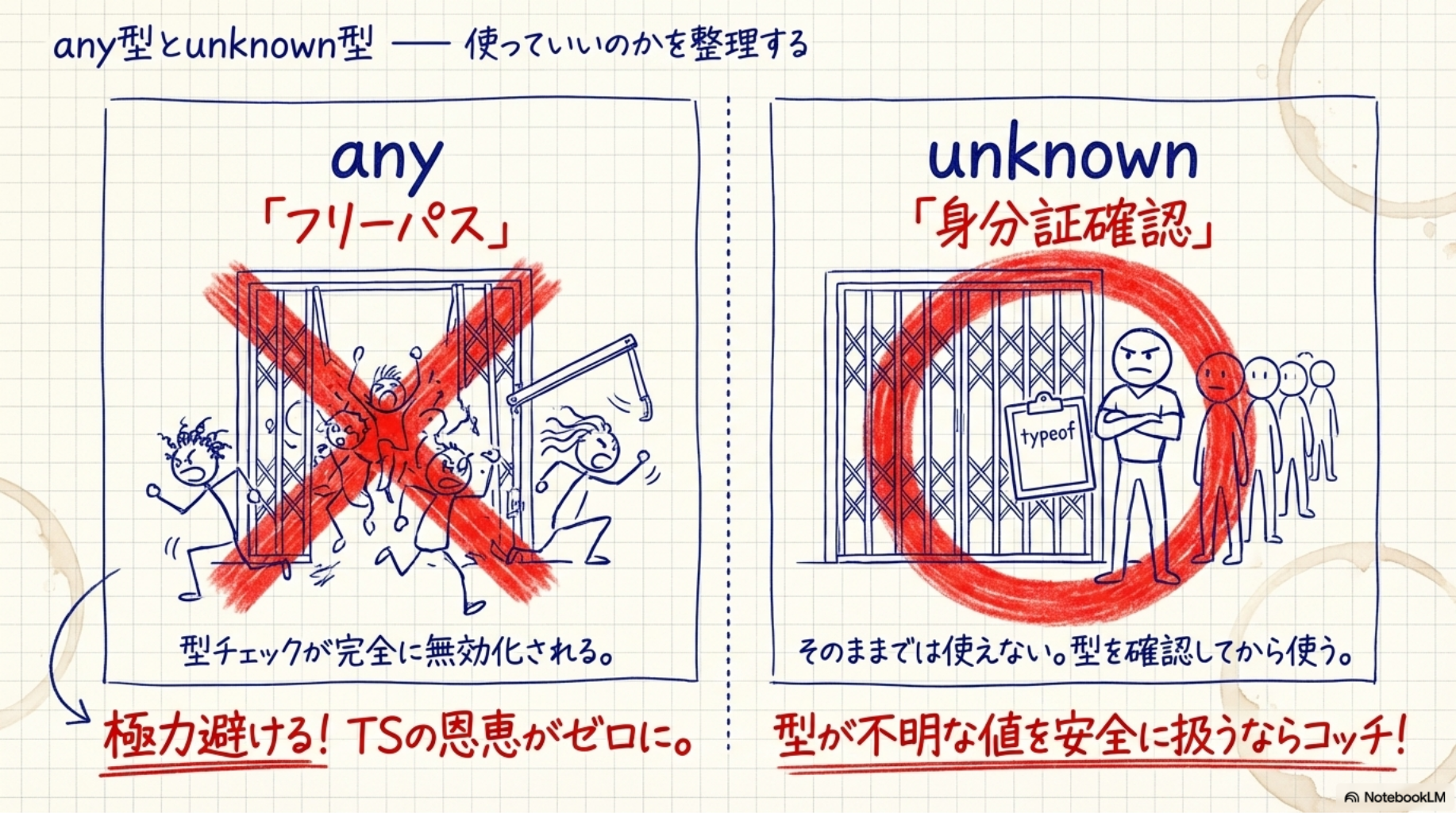 any型とunknown型 — 使っていいのかを整理する