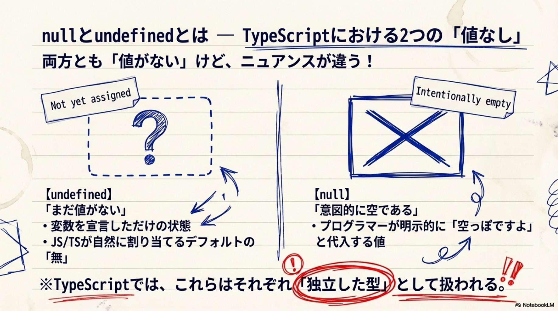 nullとundefinedとは — TypeScriptにおける2つの「値なし」