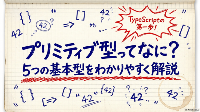 【TypeScript】プリミティブ型ってなに？5つの基本型をわかりやすく解説