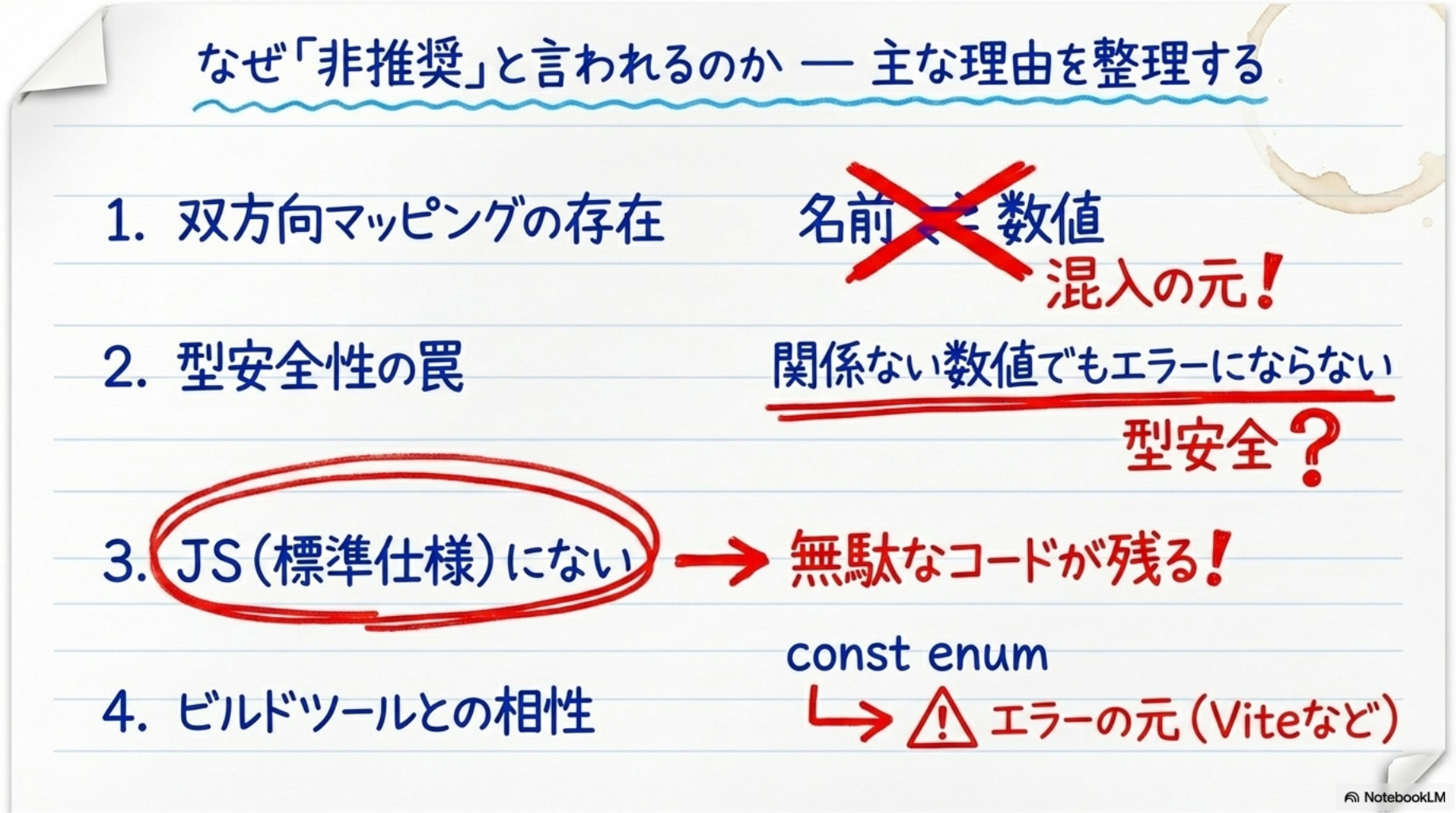 なぜ「非推奨」と言われるのか — 主な理由を整理する