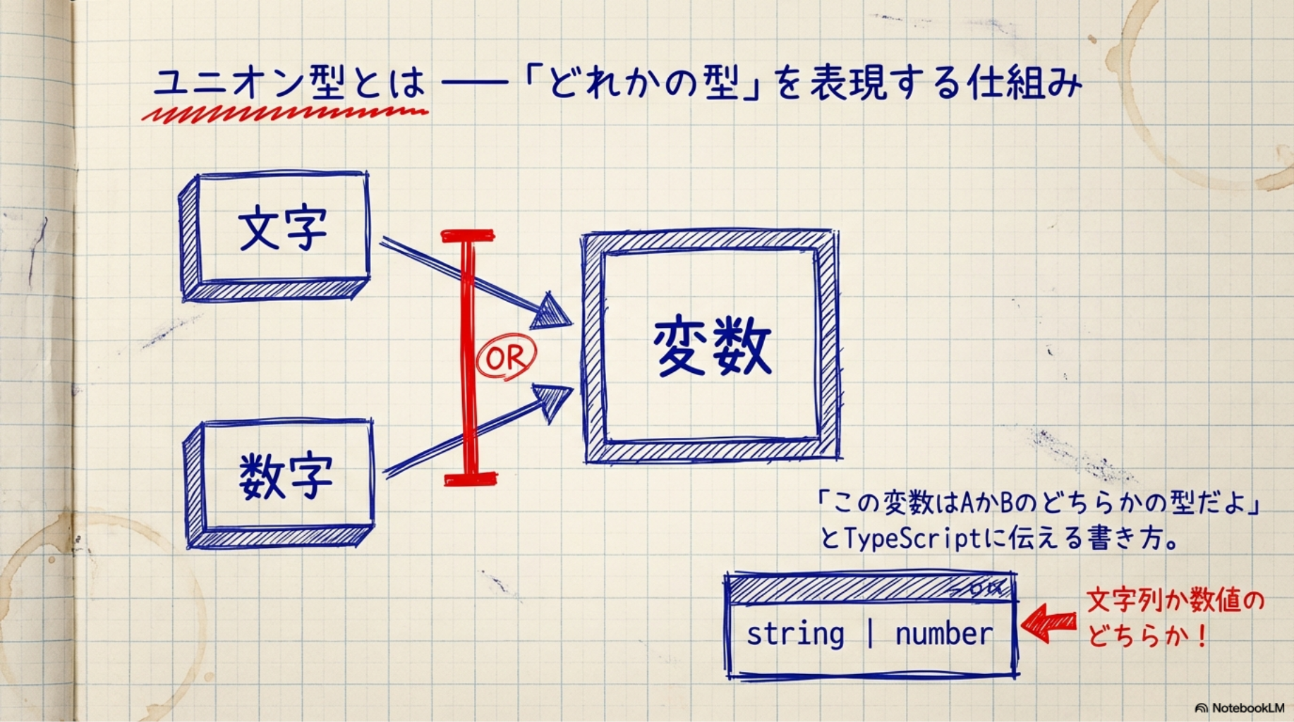 ユニオン型とは — 「どれかの型」を表現する仕組み