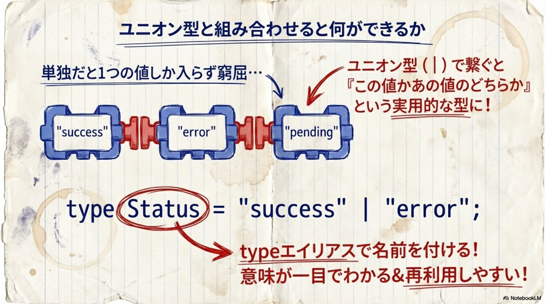 ユニオン型と組み合わせると何ができるか