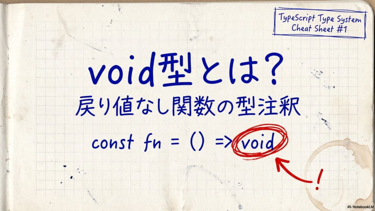 TypeScriptのvoid型とは？戻り値なし関数の型注釈を初心者向けに解説｜nakamuuublog